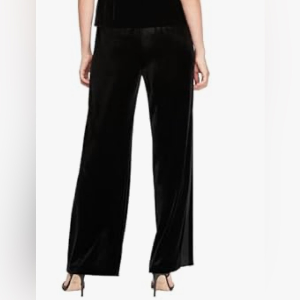 Alex Evenings womens Velvet Full Length Formal Dress Black Pant NWOT Size XL - Picture 2 of 8